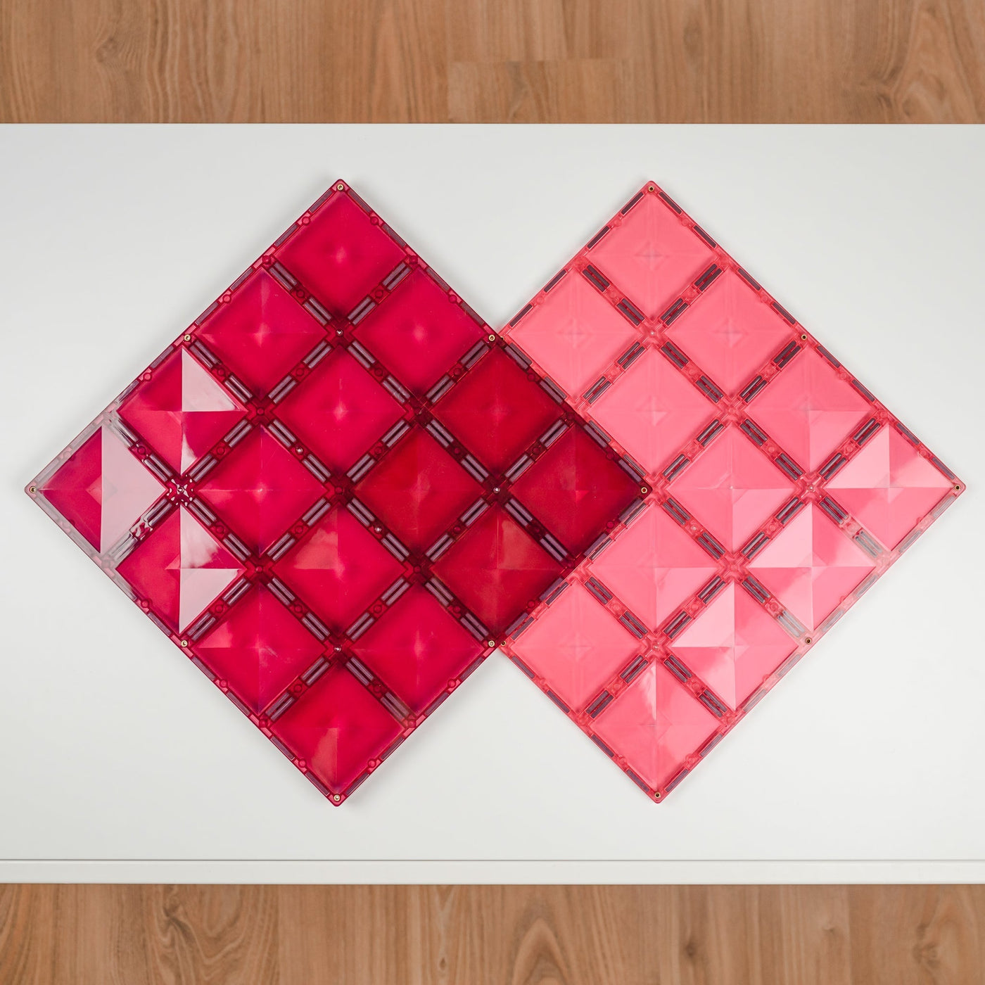 Magnetic Tiles 2 Piece Pink & Berry Base Plate Pack