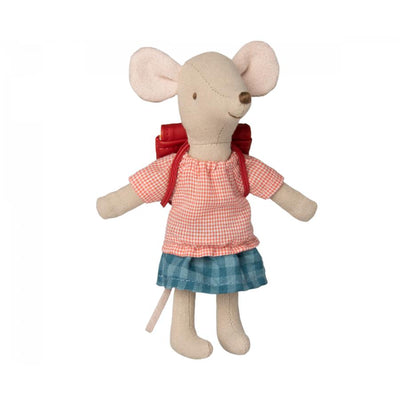 Big Sister Tricycle Mouse with Red Bag