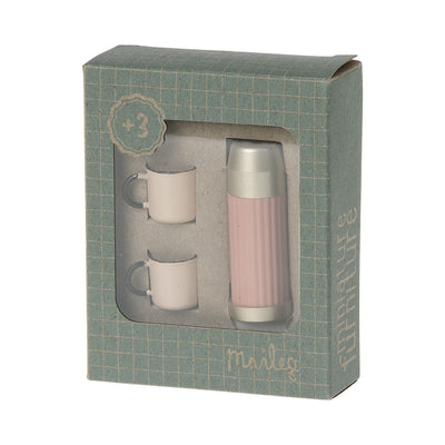 Miniature Thermos and Cups - Soft Coral