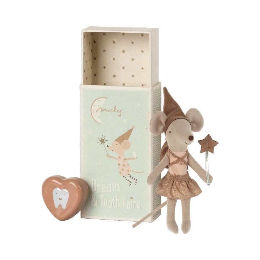 Tooth Fairy Mouse in Matchbox - Rose
