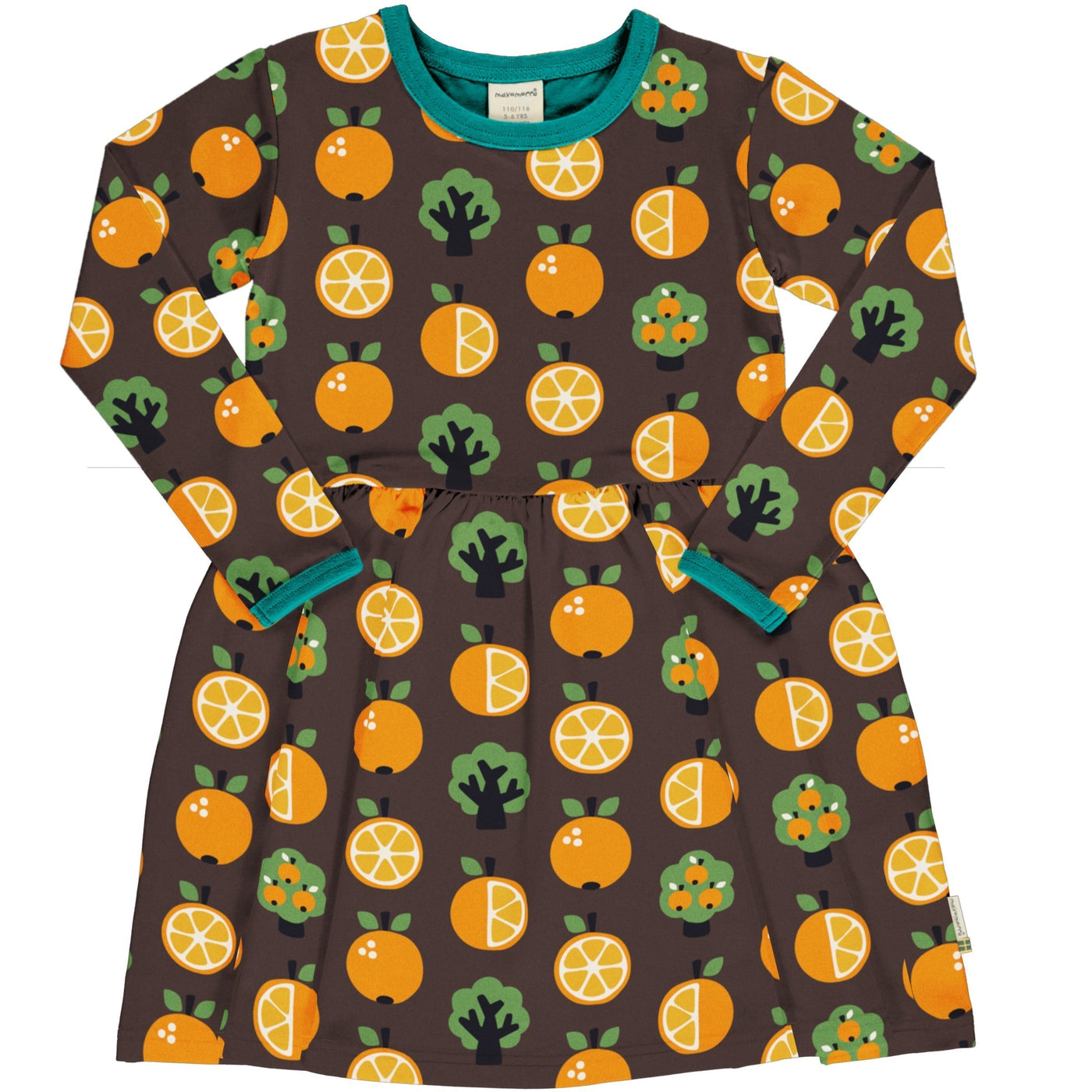 Maxomorra Long Sleeves Spin Dress - Orange