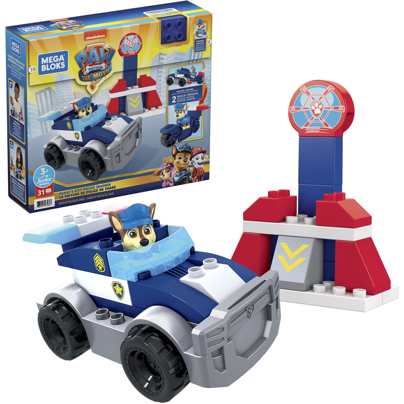 Mega Bloks Paw Patrol Buildable Chase's City Police Cruiser