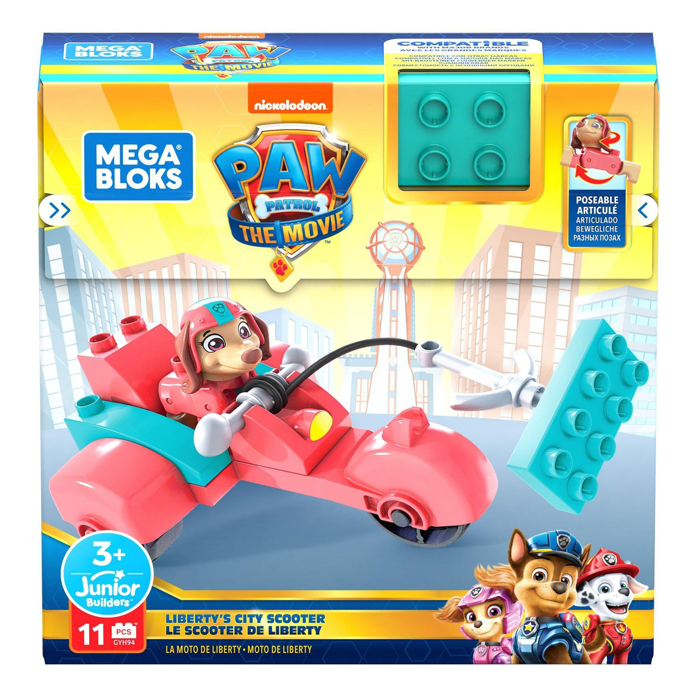 Mega Bloks Paw Patrol Buildable Liberty's City Scooter