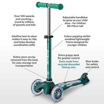 Mini Micro Eco Scooter Green