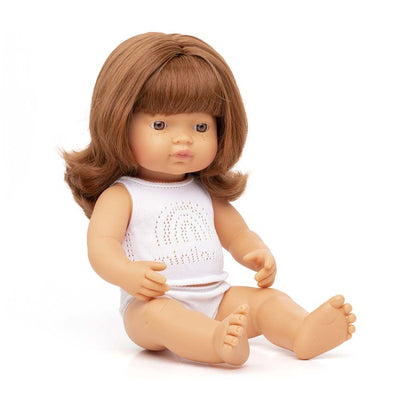 Miniland Caucasian Girl Doll 38cm - Red Hair