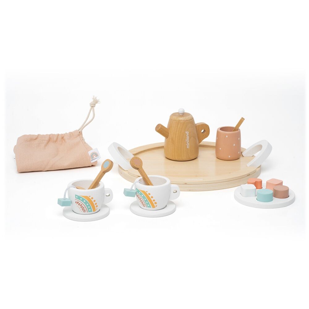 Miniland Doll Wooden Pretend Play Tea Set