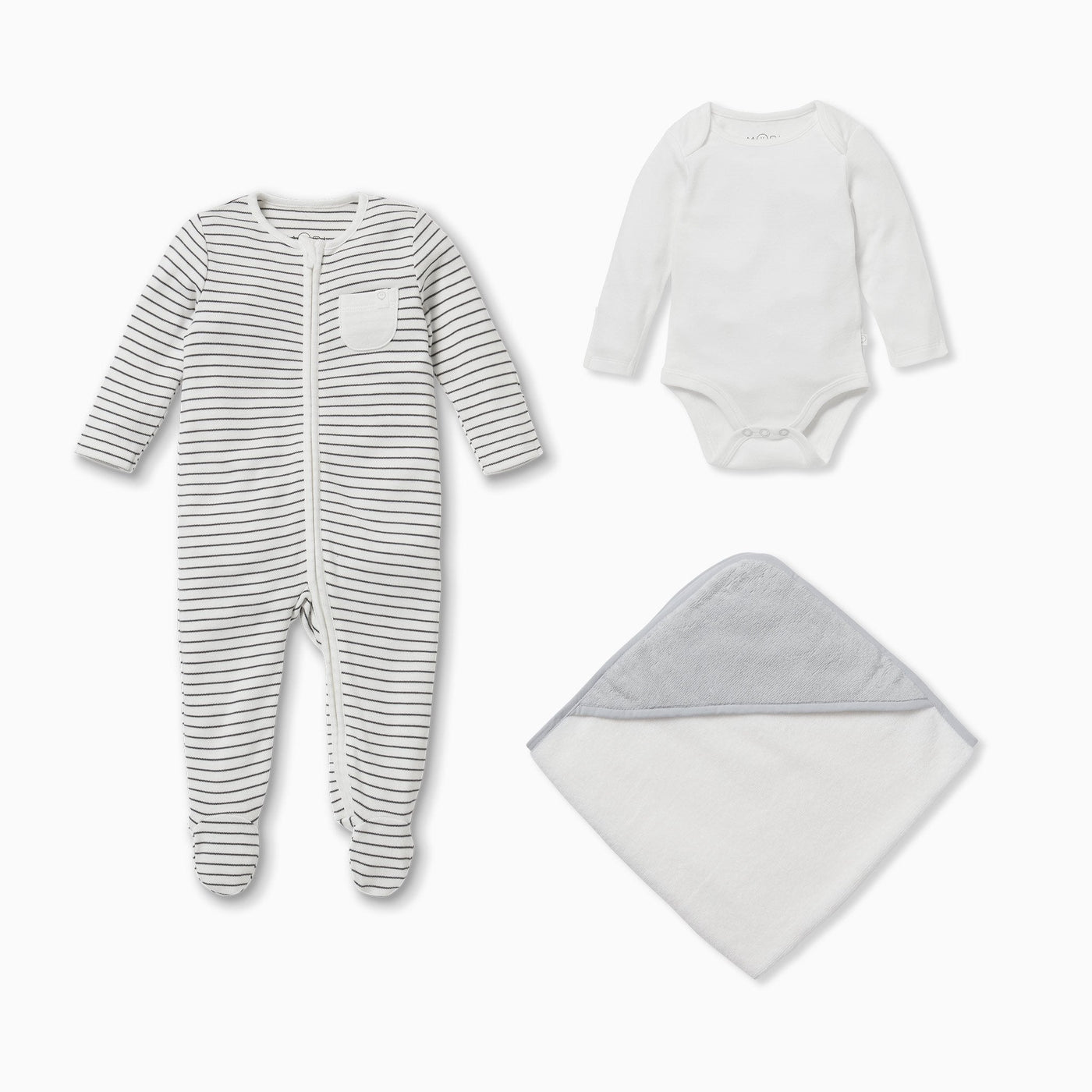 Soak and Sleep Set - Grey Stripe