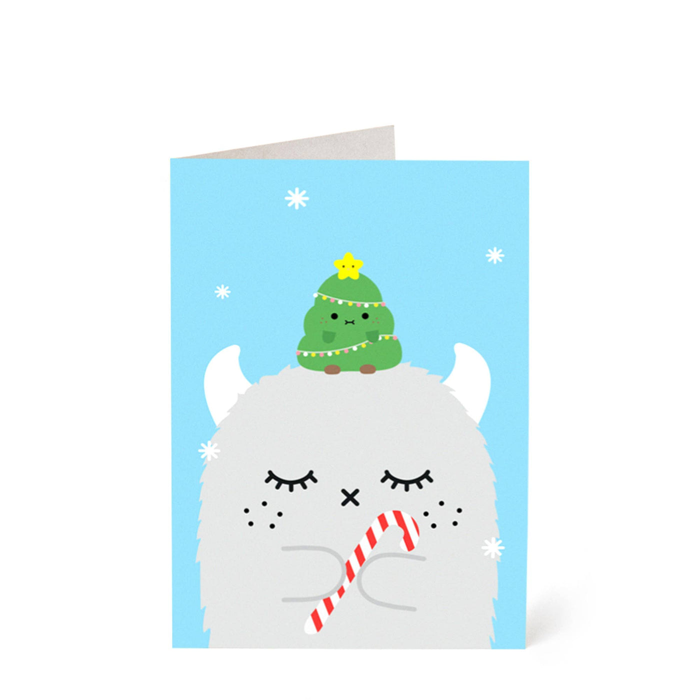Christmas Greeting Card - Ricepuffy Snow Monster