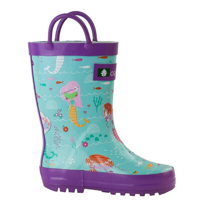 OAKI - Mermaids Loop Handle Rubber Rain Boots