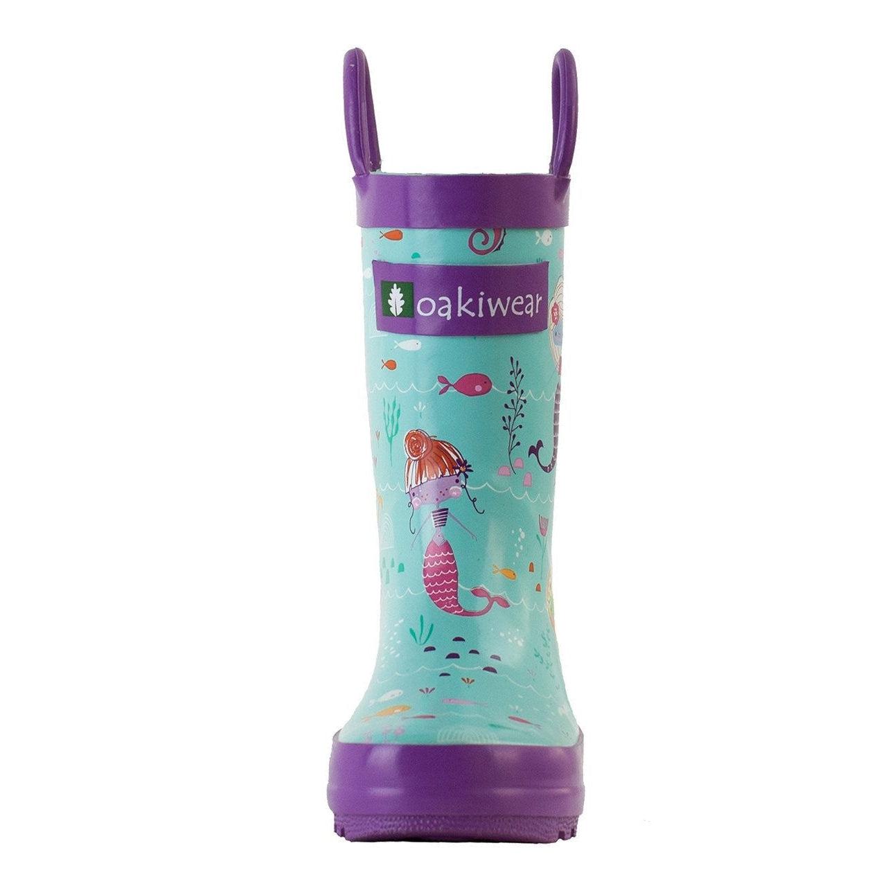 OAKI - Mermaids Loop Handle Rubber Rain Boots
