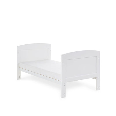 Grace Cot Bed & Fibre Mattress - White