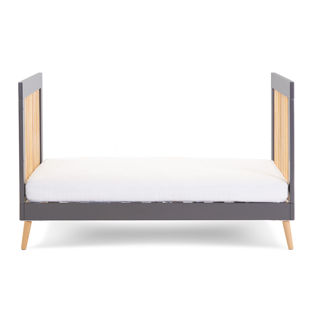 Maya Cot Bed - Slate With Natural Wood