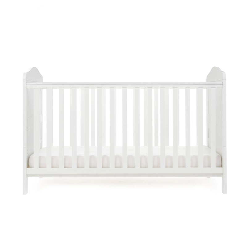 Whitby Cot Bed & Foam Mattress - White