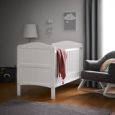 Whitby Cot Bed & Foam Mattress - White