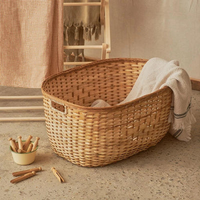 Olli Ella Rattan Tuscan Laundry Basket - Medium