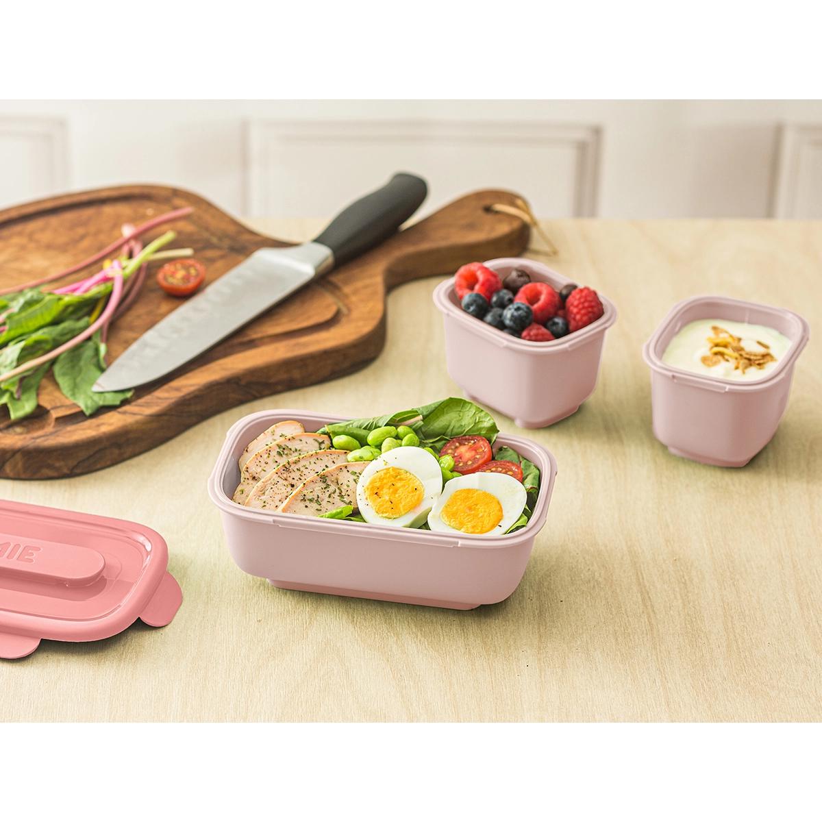 OmieGO Bio - Stone Kit - Modular Bento Box for Kids - Leakproof Bento Lunch Box