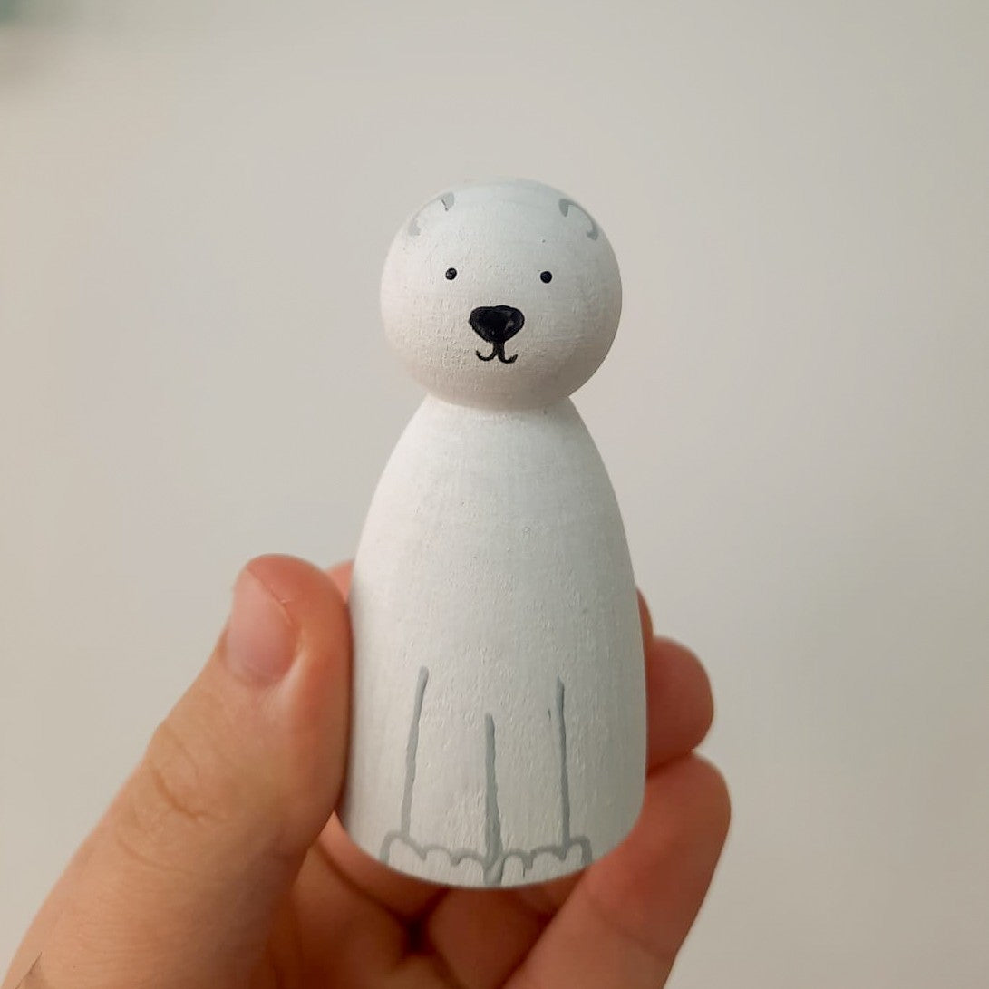OWWPP Polar Bear Peg Doll