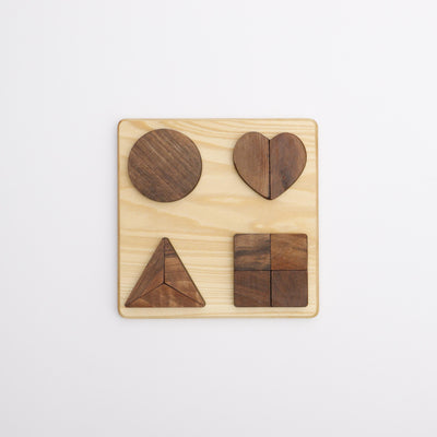 Wooden Fraction Geometric Shape Puzzle by Oyuncak House
