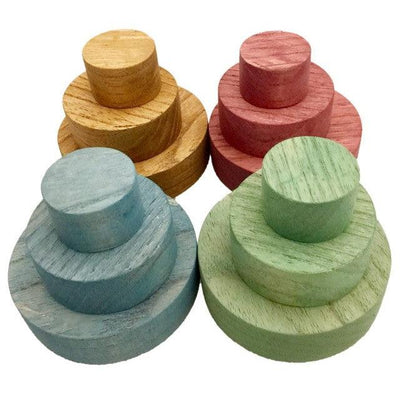 Papoose Earth Discs- Wood - 3 Pieces