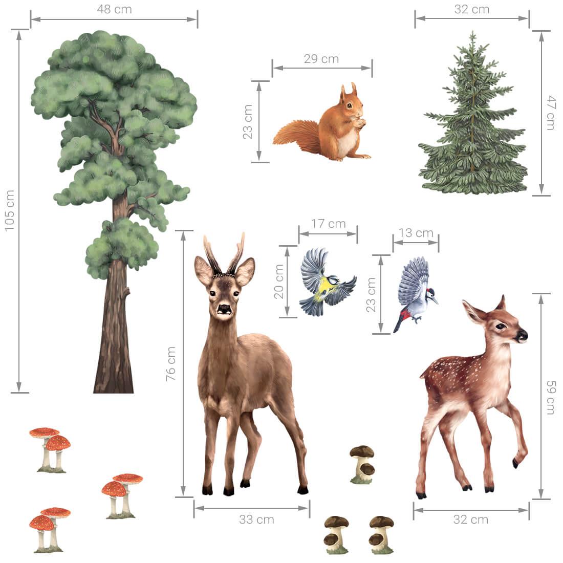 Wall Sticker - Forest Animals Il