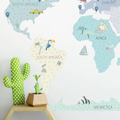 Wall Sticker - Mint Map