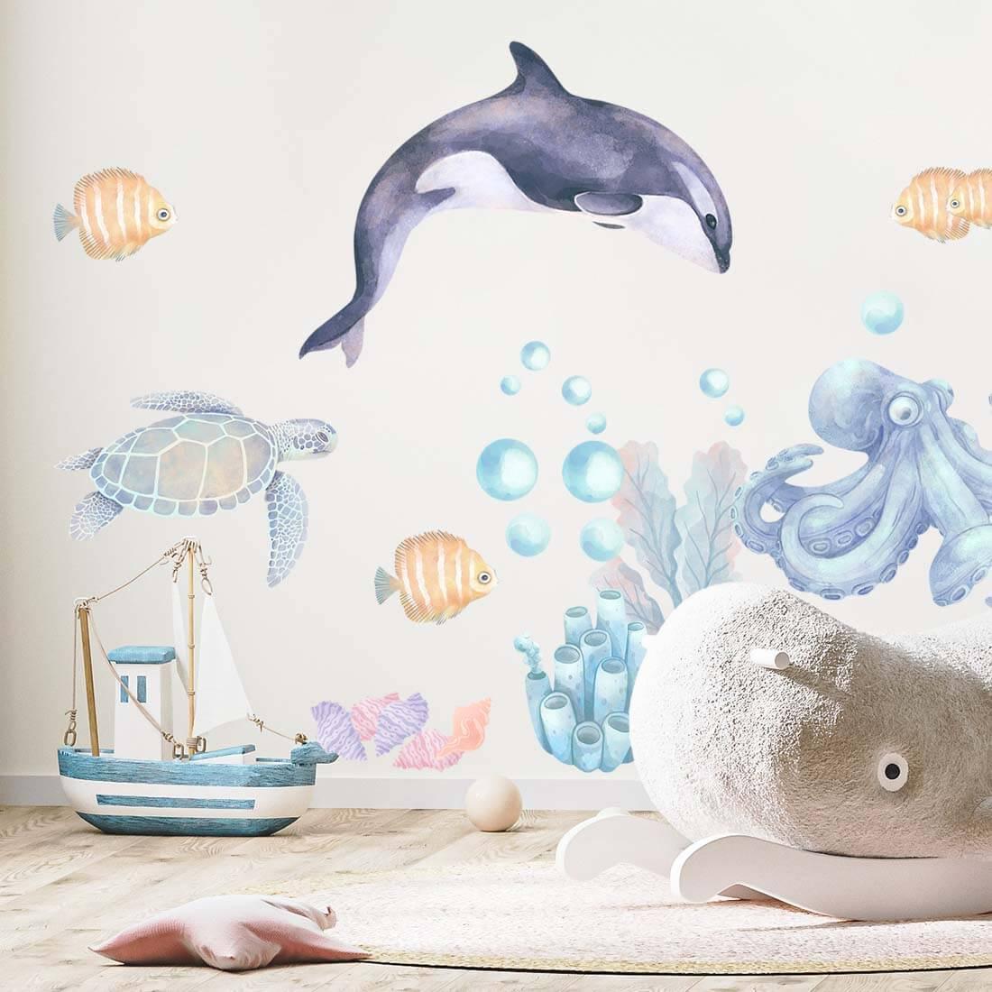 Wall Sticker - Ocean Animals Il