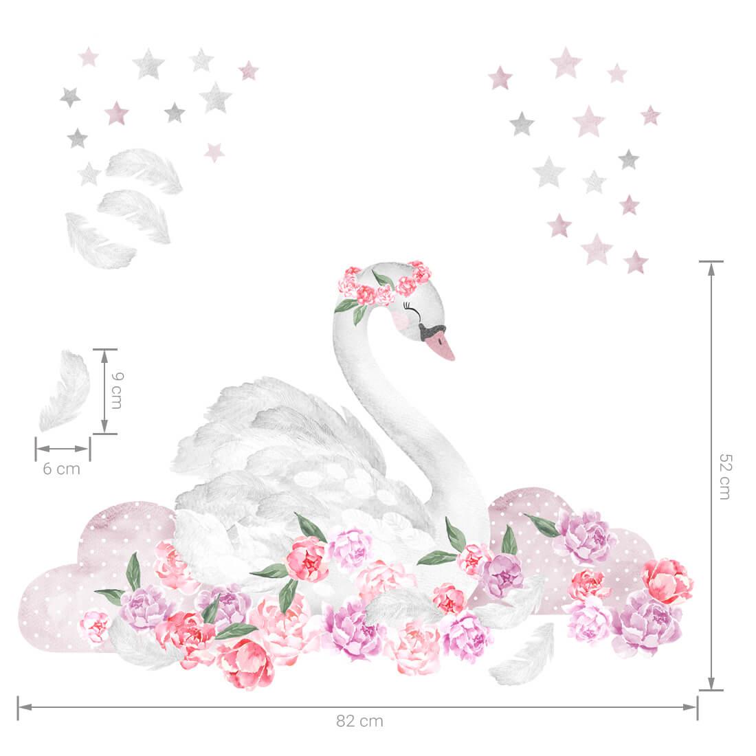 Wall Sticker - Pink Swan