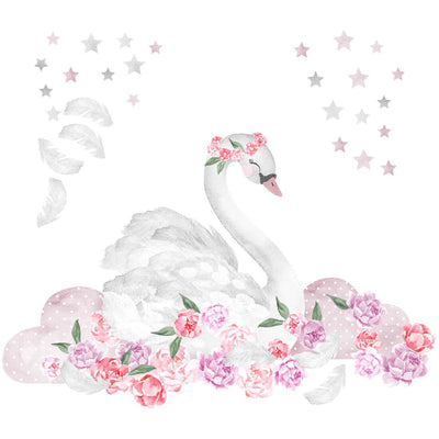 Wall Sticker - Pink Swan