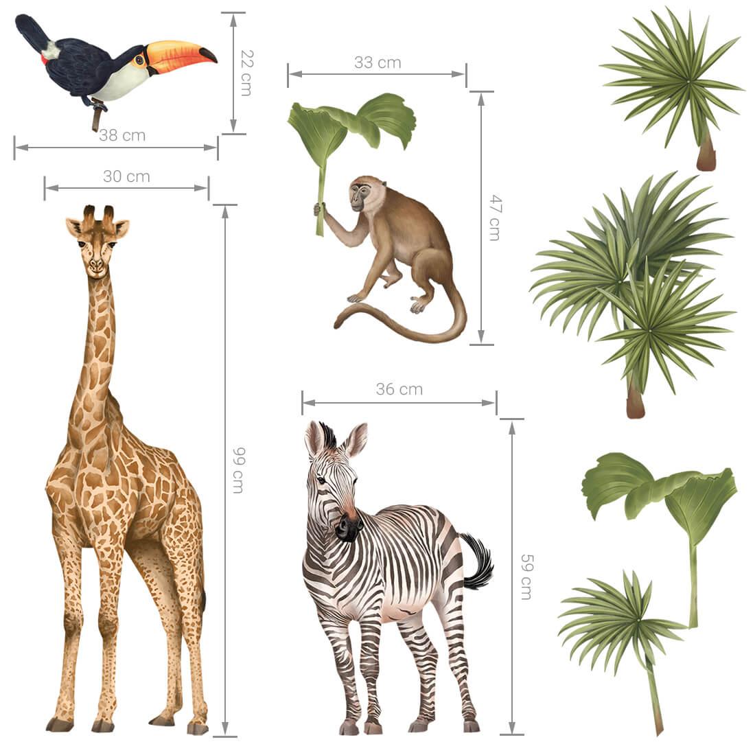 Wall Sticker - Safari Animals Il