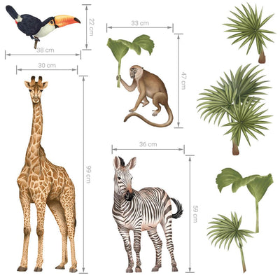 Wall Sticker - Safari Animals Il