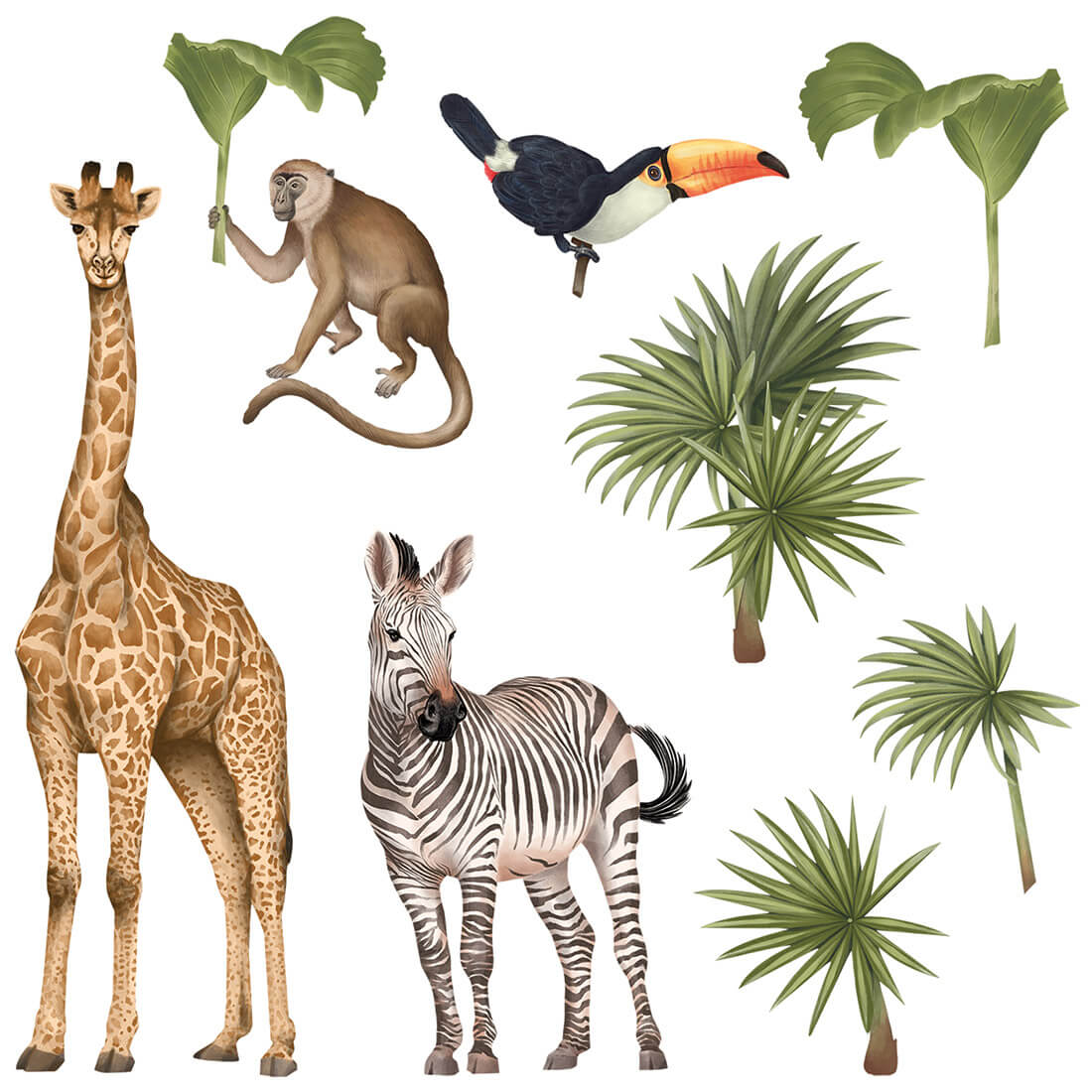 Wall Sticker - Safari Animals Il