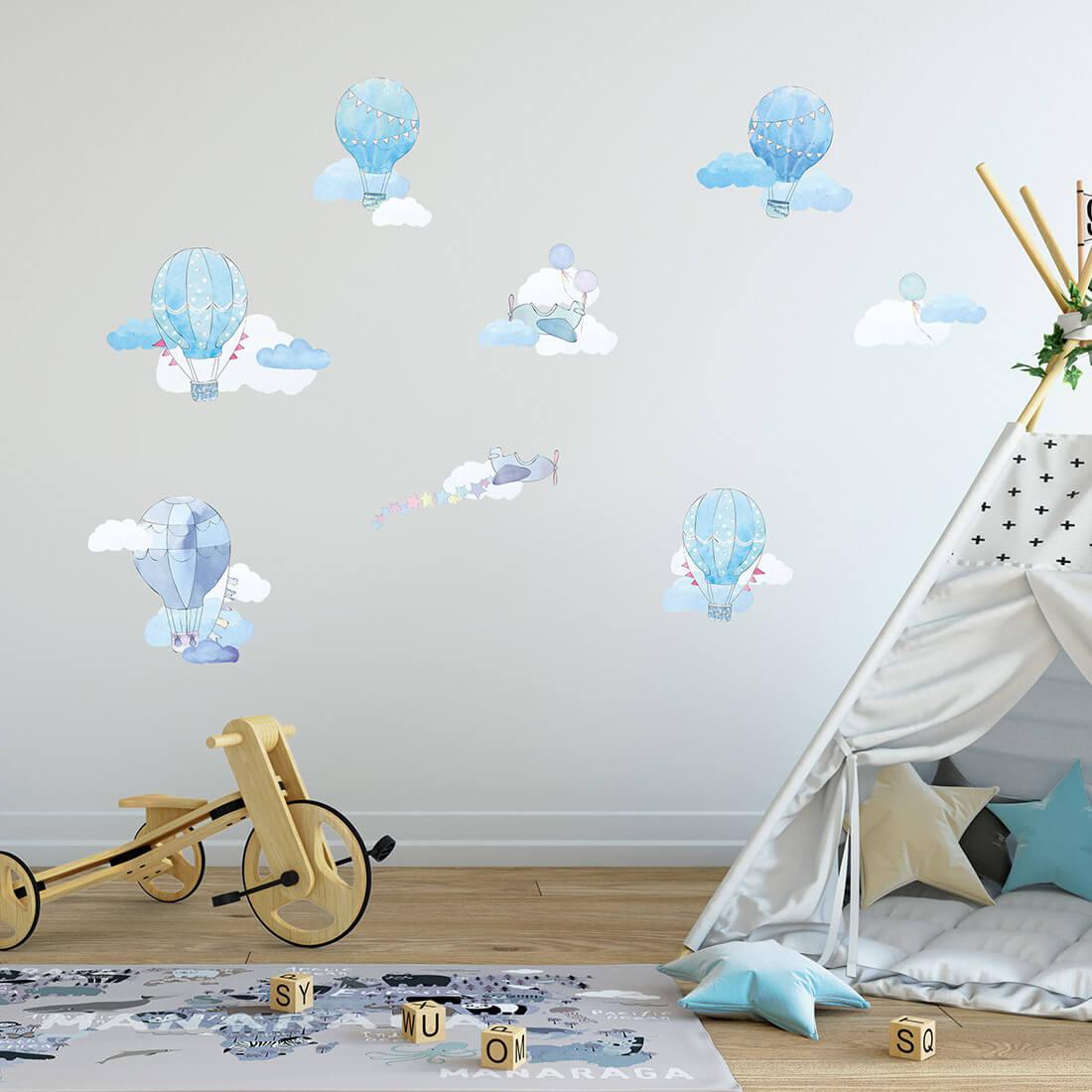 Wall Stickers - Blue Balloons
