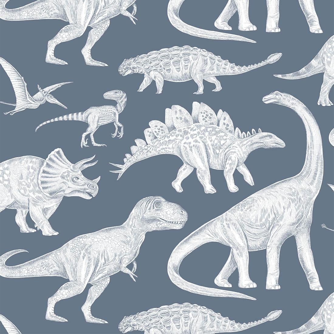Wallpaper - Dino Blue