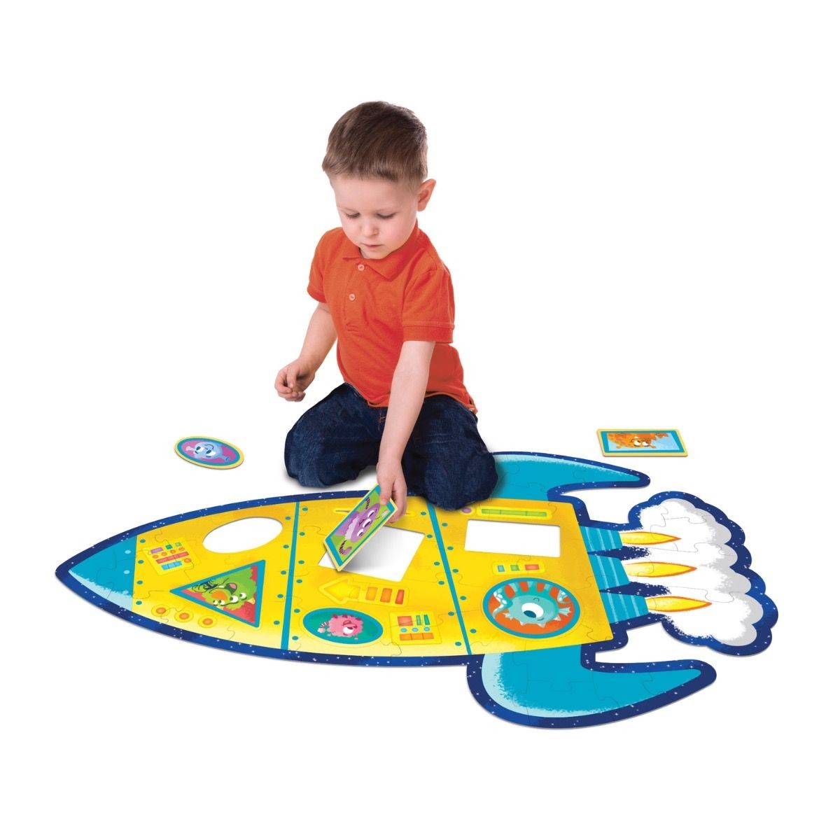 Shiny Rocket Floor Puzzle by Peaceable Kingdom