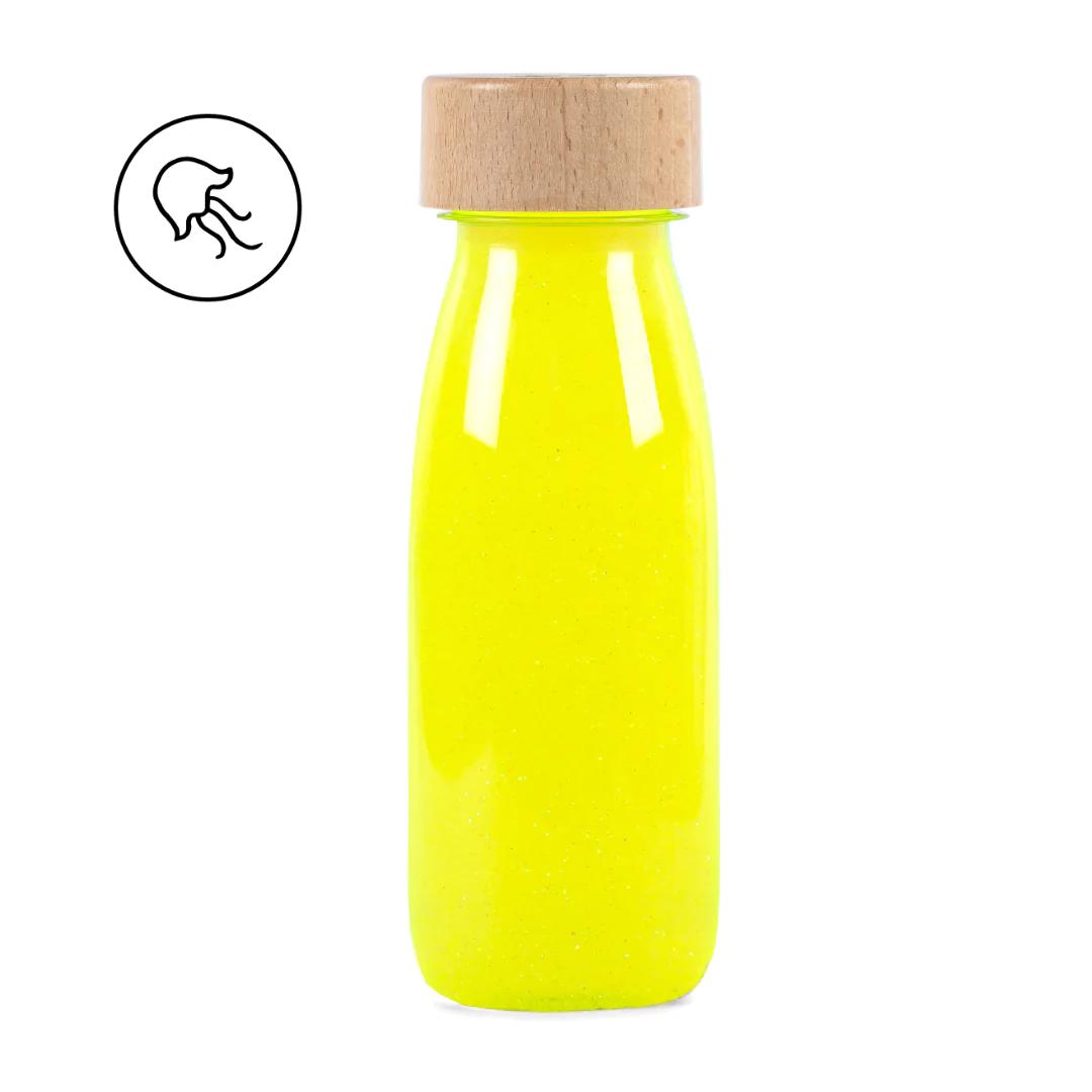 Petit Boum Sensory Float Bottle - Fluo Yellow