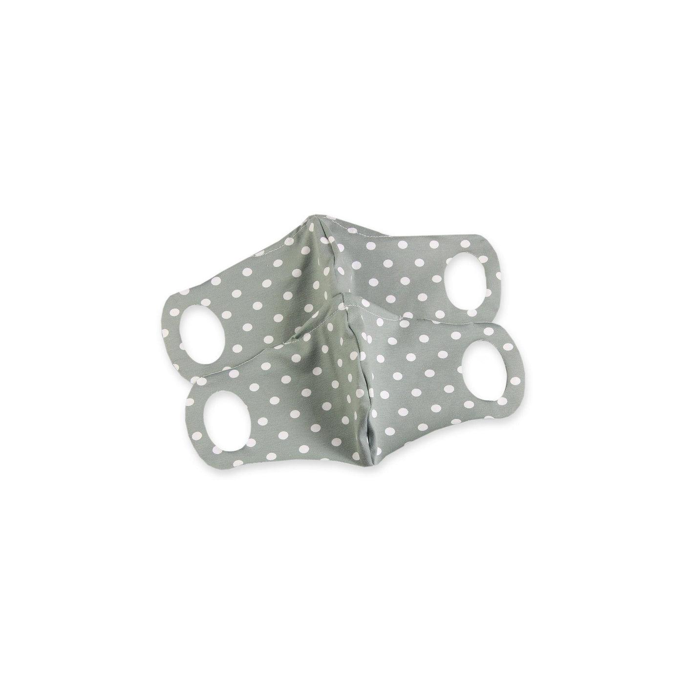 Petit Lulu 2 Comfort Face Covers - Grey with White Dots - Small