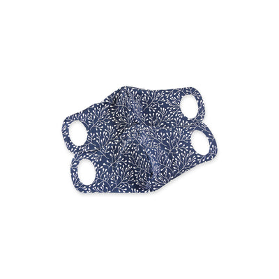 Petit Lulu 2 Comfort Face Mask Covers - Blue Ornaments - Large