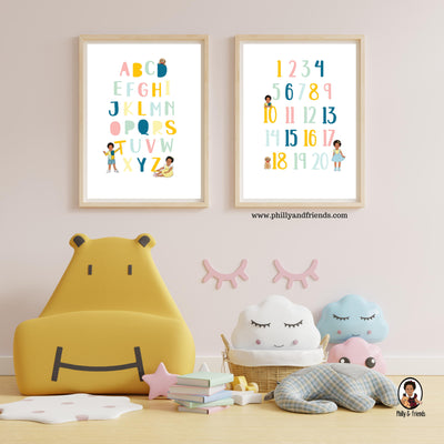 Alphabet & Numbers Poster - Educational Posters