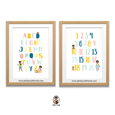 Alphabet & Numbers Poster - Educational Posters