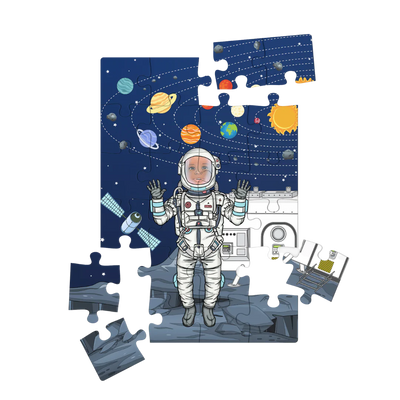 Astronaut Wooden Jigsaw Puzzle - 40 Piece - Tin Box