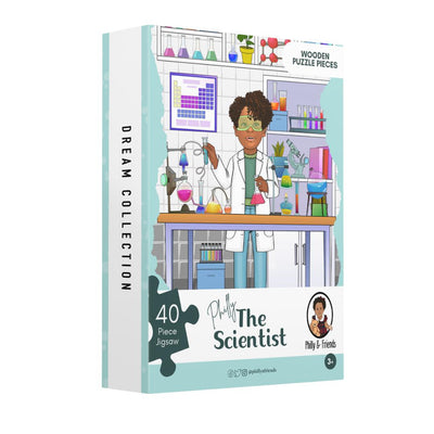 Scientist Wooden Jigsaw Puzzle - 40 Piece - Tin Box