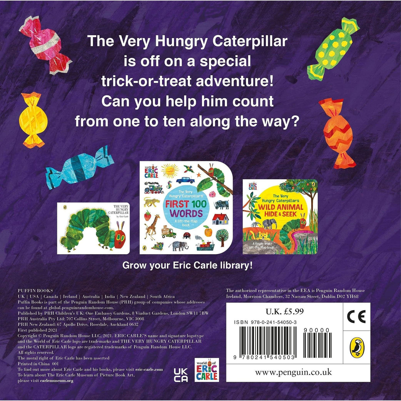 The Very Hungry Caterpillar's Halloween Trick Or Treat - Eric Carle (Board Book)