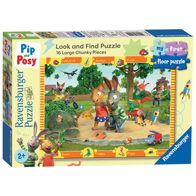 My First Look & Find Floor Puzzle - Pip & Posy, 16 piece Jigsaw Puzzle - Look high, look low, here we go!