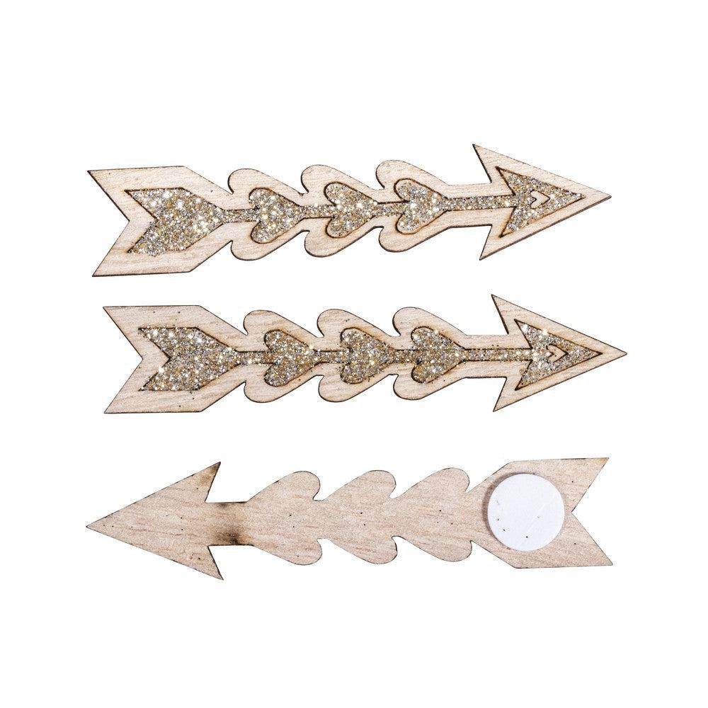 Small Wood Objects - Amorphous Arrow - Pack of 9