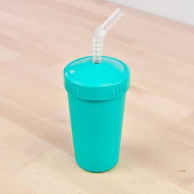 Re-Play Recycled Cup Lid & Straw Set - Aqua