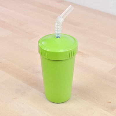 Re-Play Recycled Cup Lid & Straw Set - Lime Green
