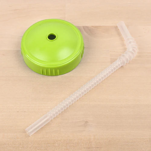 Re-Play Recycled Cup Lid & Straw Set - Lime Green