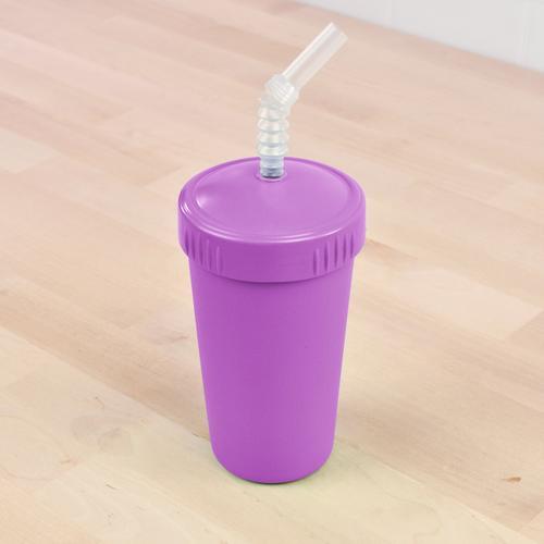 Re-Play Recycled Cup Lid & Straw Set - Purple