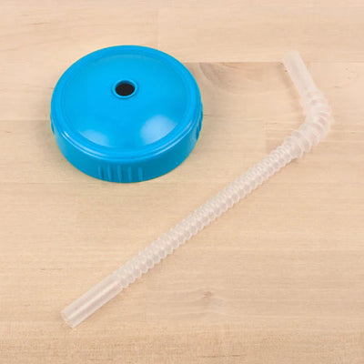 Re-Play Recycled Cup Lid & Straw Set - Sky Blue