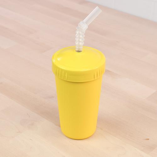 Re-Play Recycled Cup Lid & Straw Set - Yellow